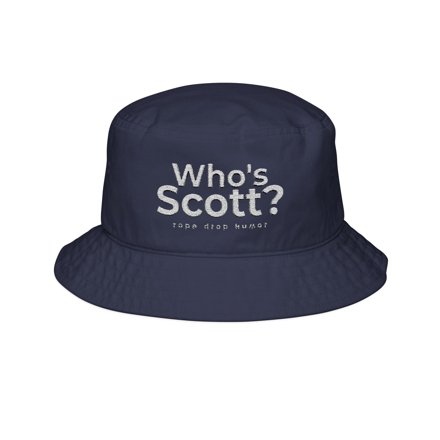 Who’s Scott? Bucket Hat; Navy & Black