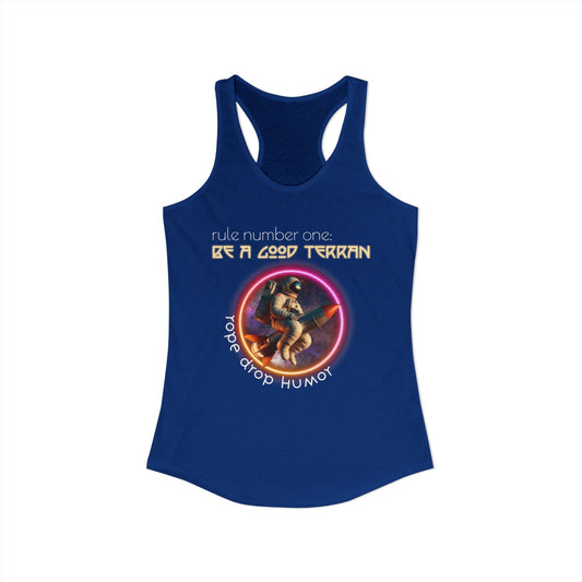 Be a good Terran Racerback Tank Top (Runs Small)