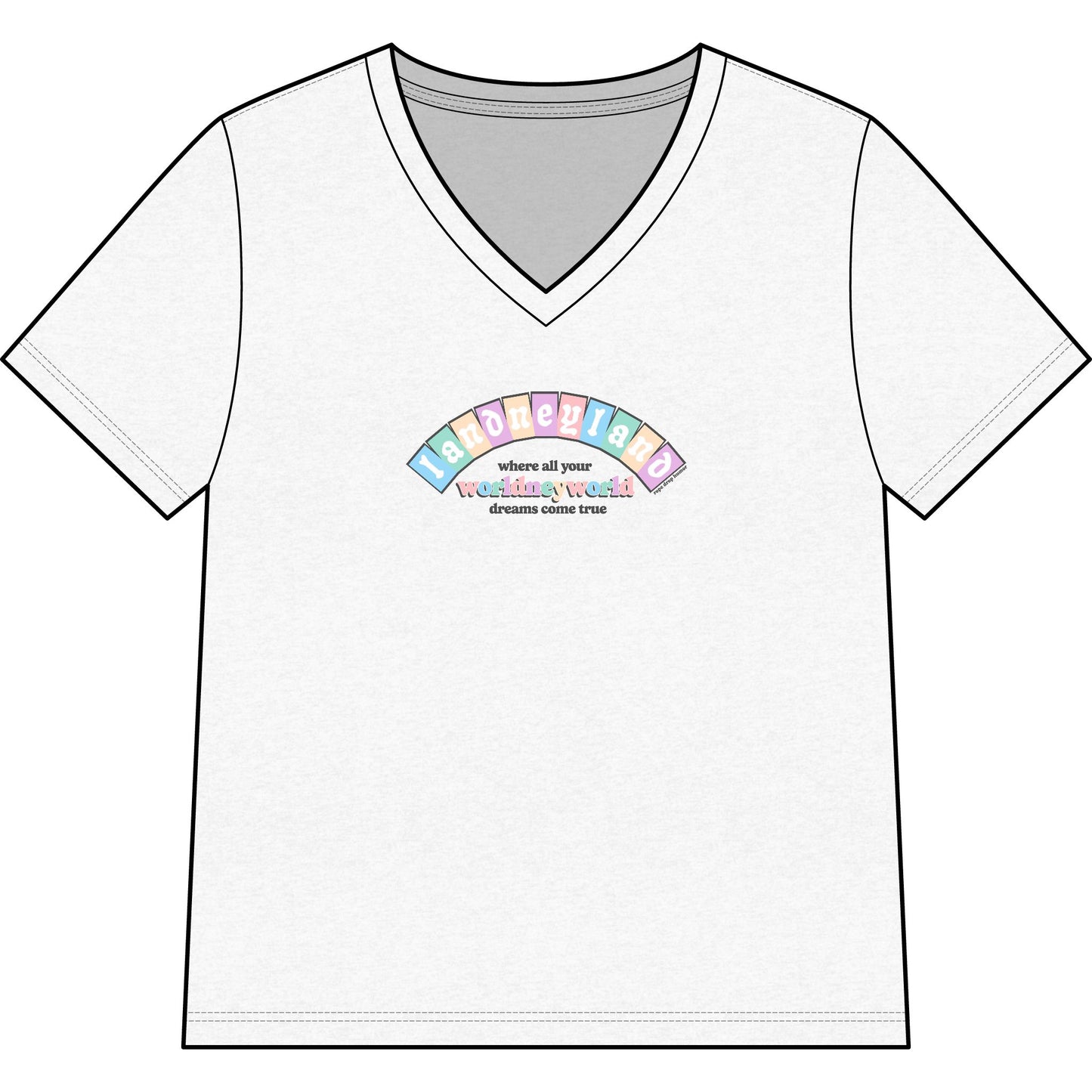 Landneyland Worldneyworld Women's Fit V-neck