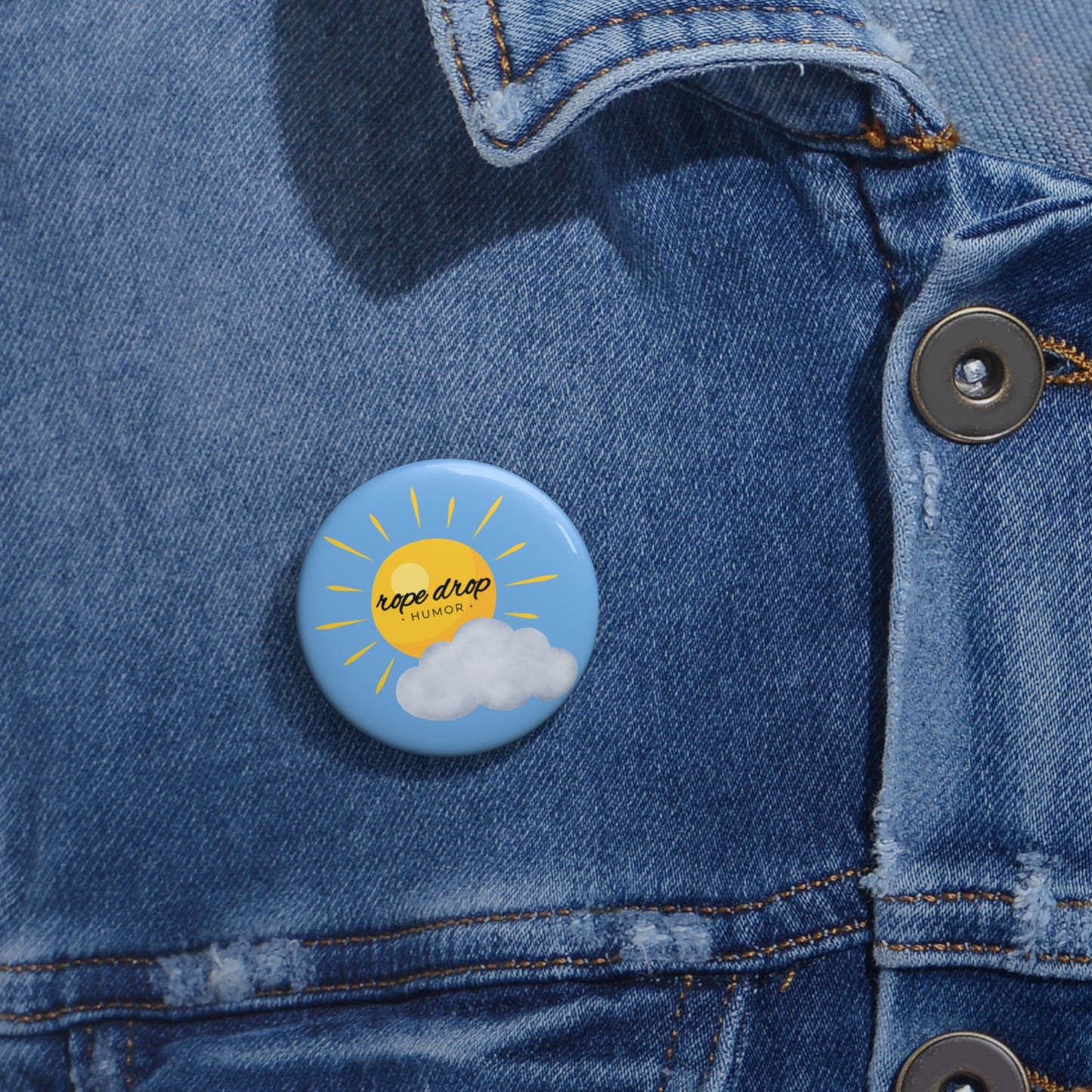 We strive to be the sun shining through the clouds of life Button