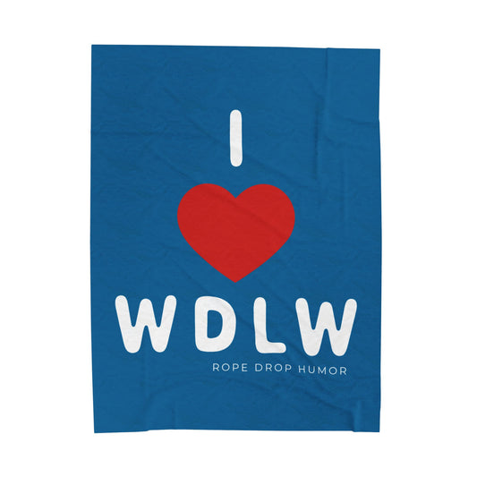 Velveteen Plush Blanket: I <3 WDLW