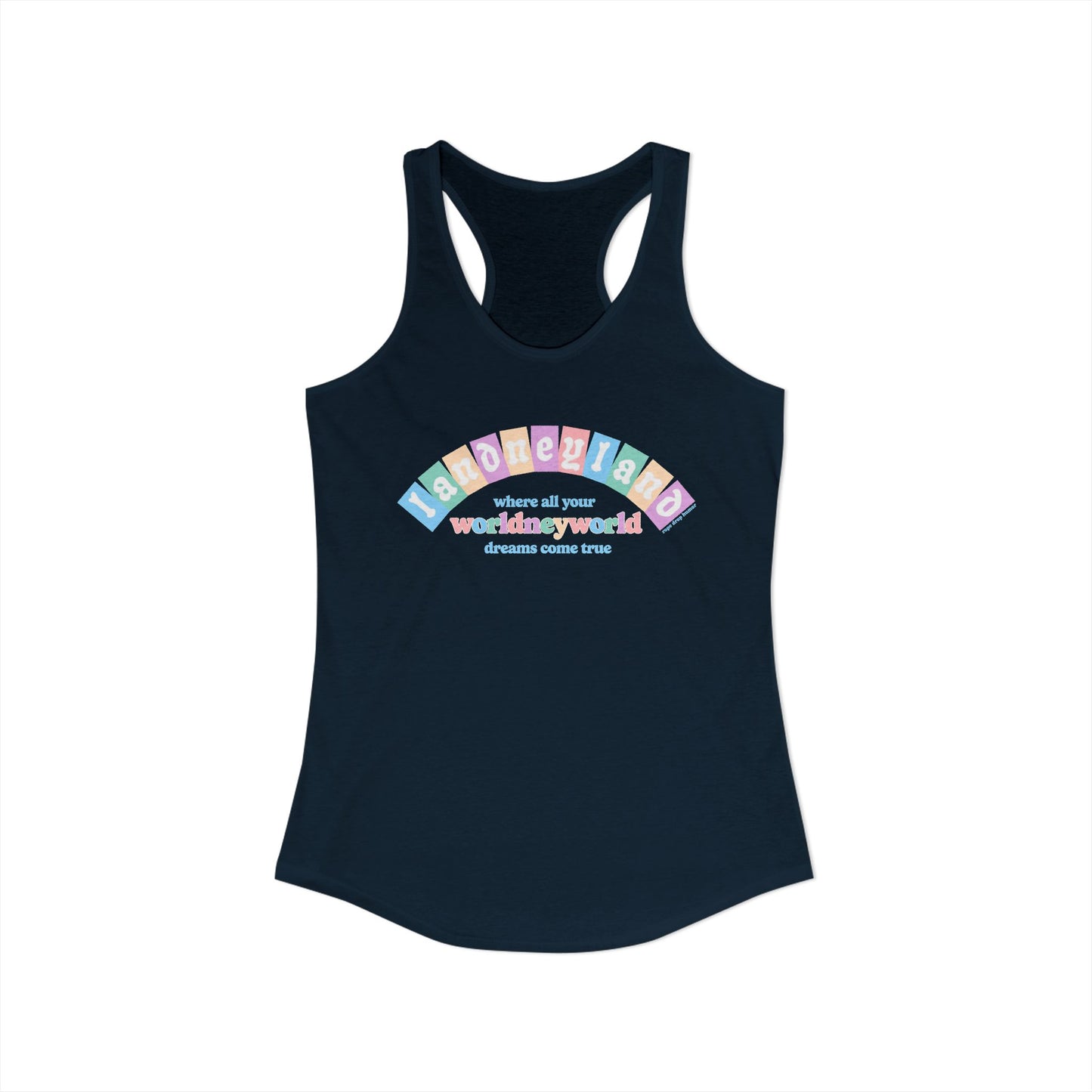 Landneyland Worldneyworld Racerback Tank (runs small)