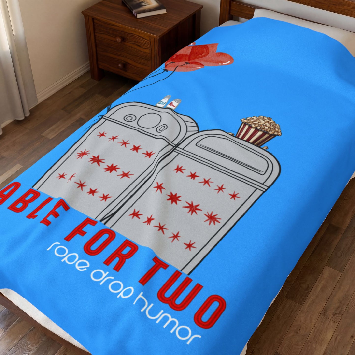 Velveteen Plush Blanket: Table For Two