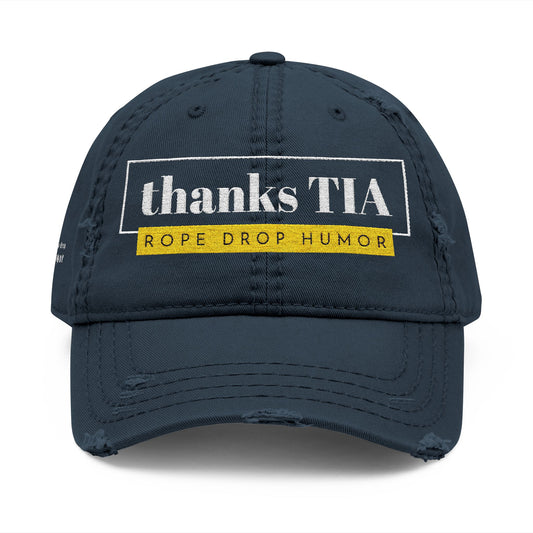 Thanks TIA Hat; Worn Navy