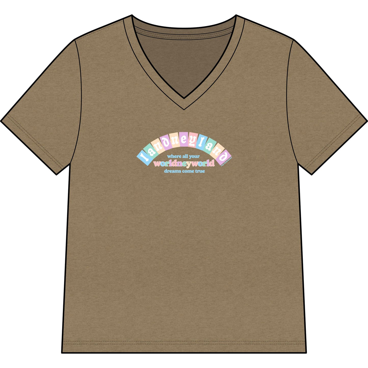 Landneyland Worldneyworld Women's Fit V-neck