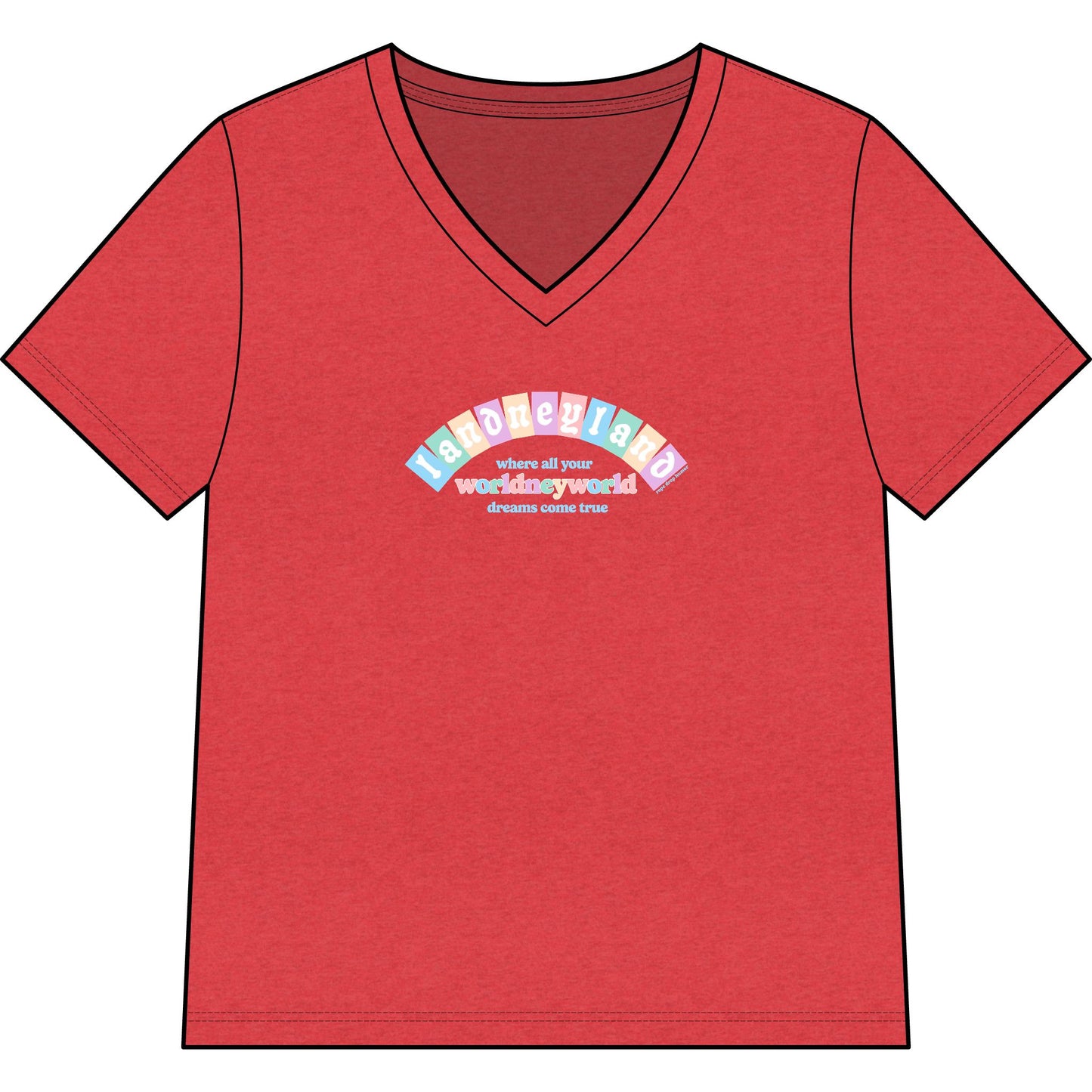 Landneyland Worldneyworld Women's Fit V-neck