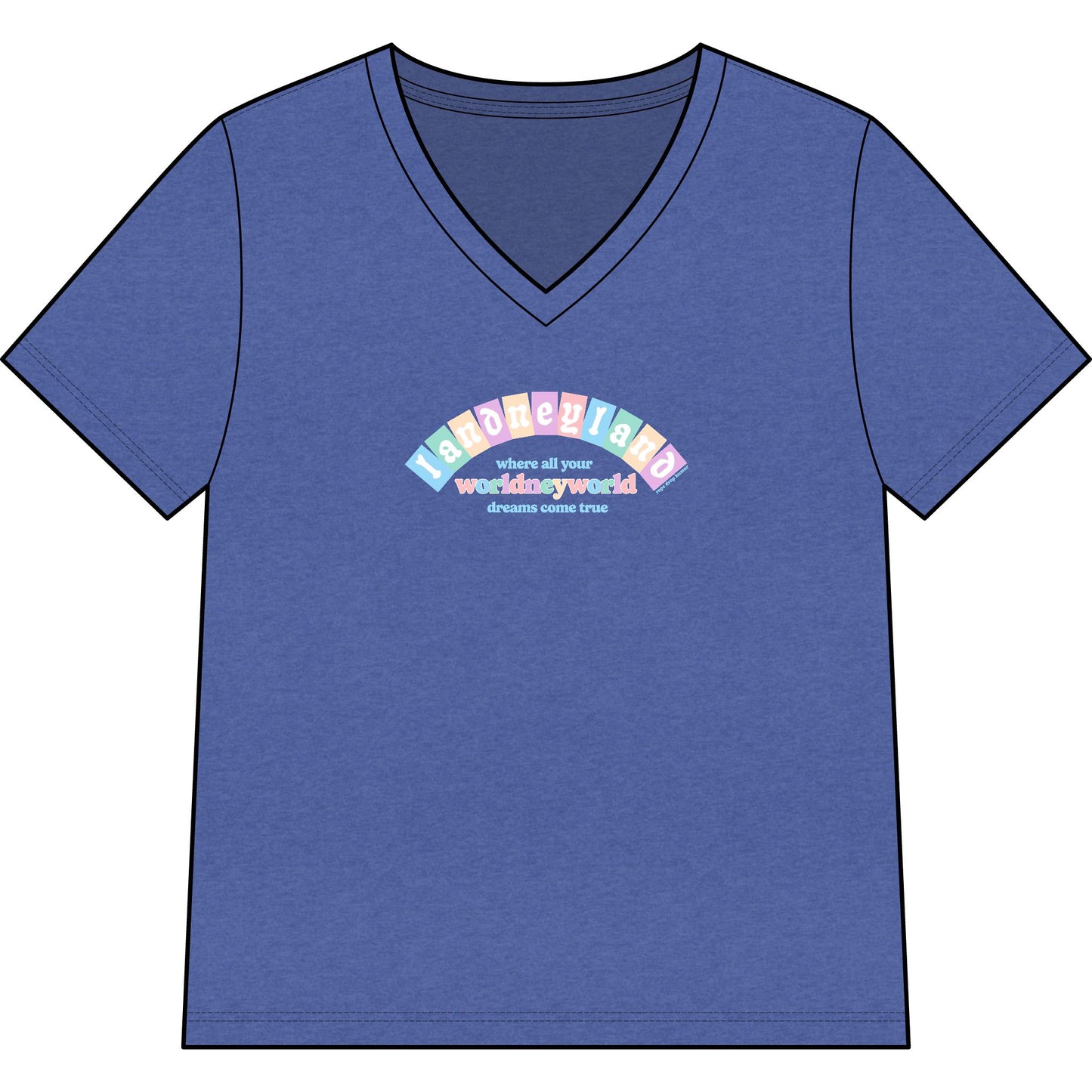 Landneyland Worldneyworld Women's Fit V-neck