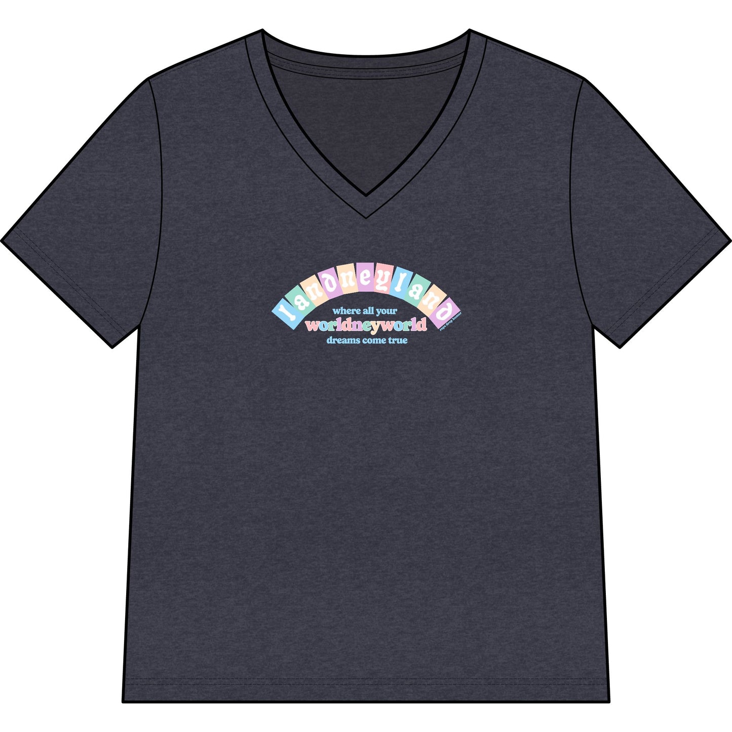 Landneyland Worldneyworld Women's Fit V-neck