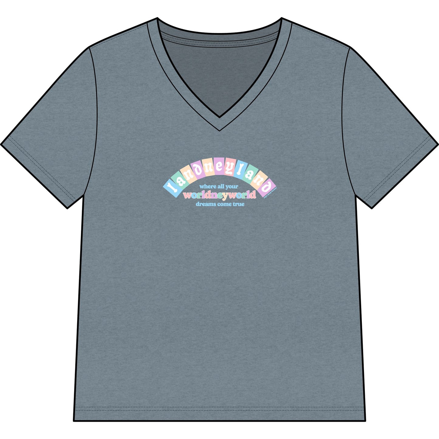 Landneyland Worldneyworld Women's Fit V-neck
