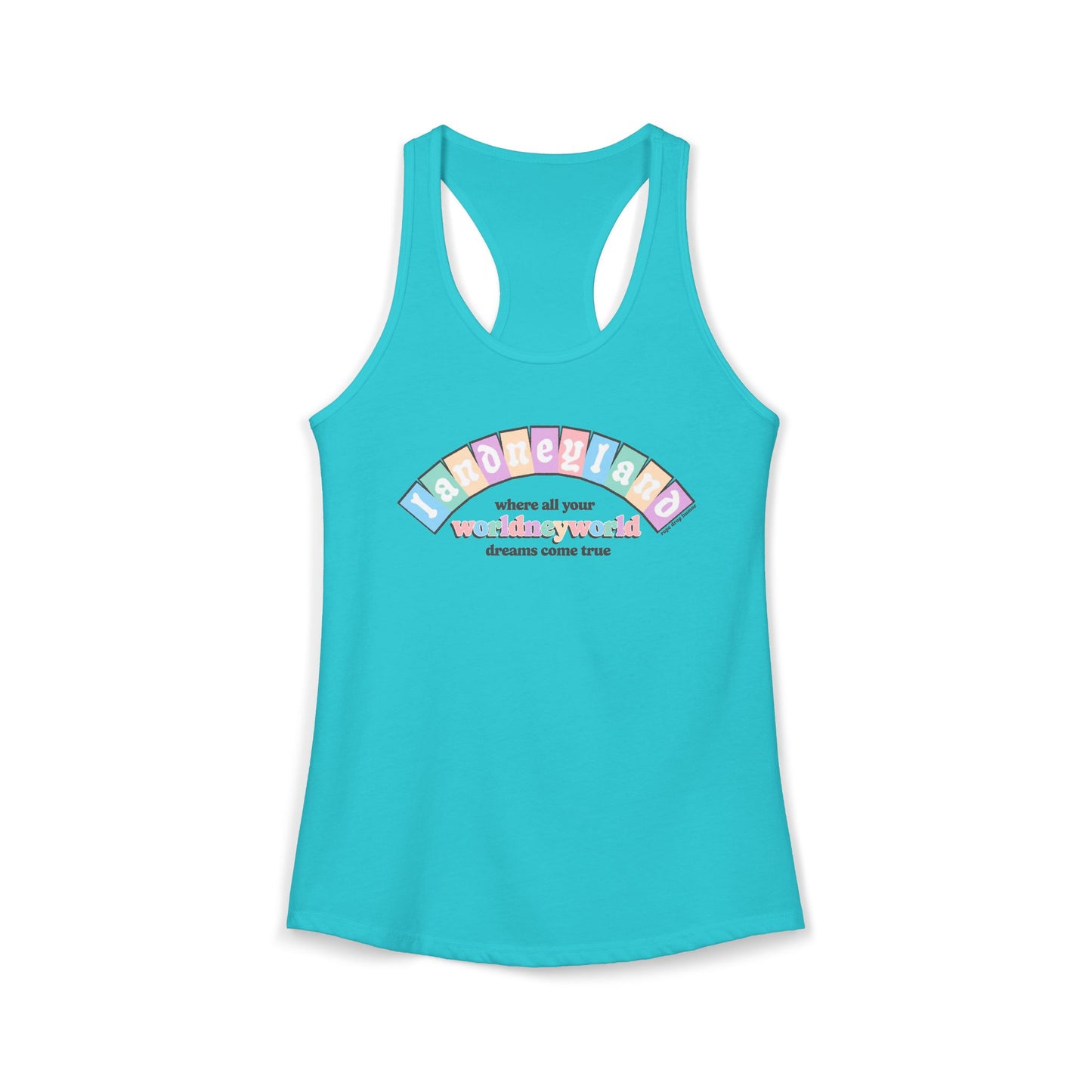 Landneyland Worldneyworld Racerback Tank (runs small)