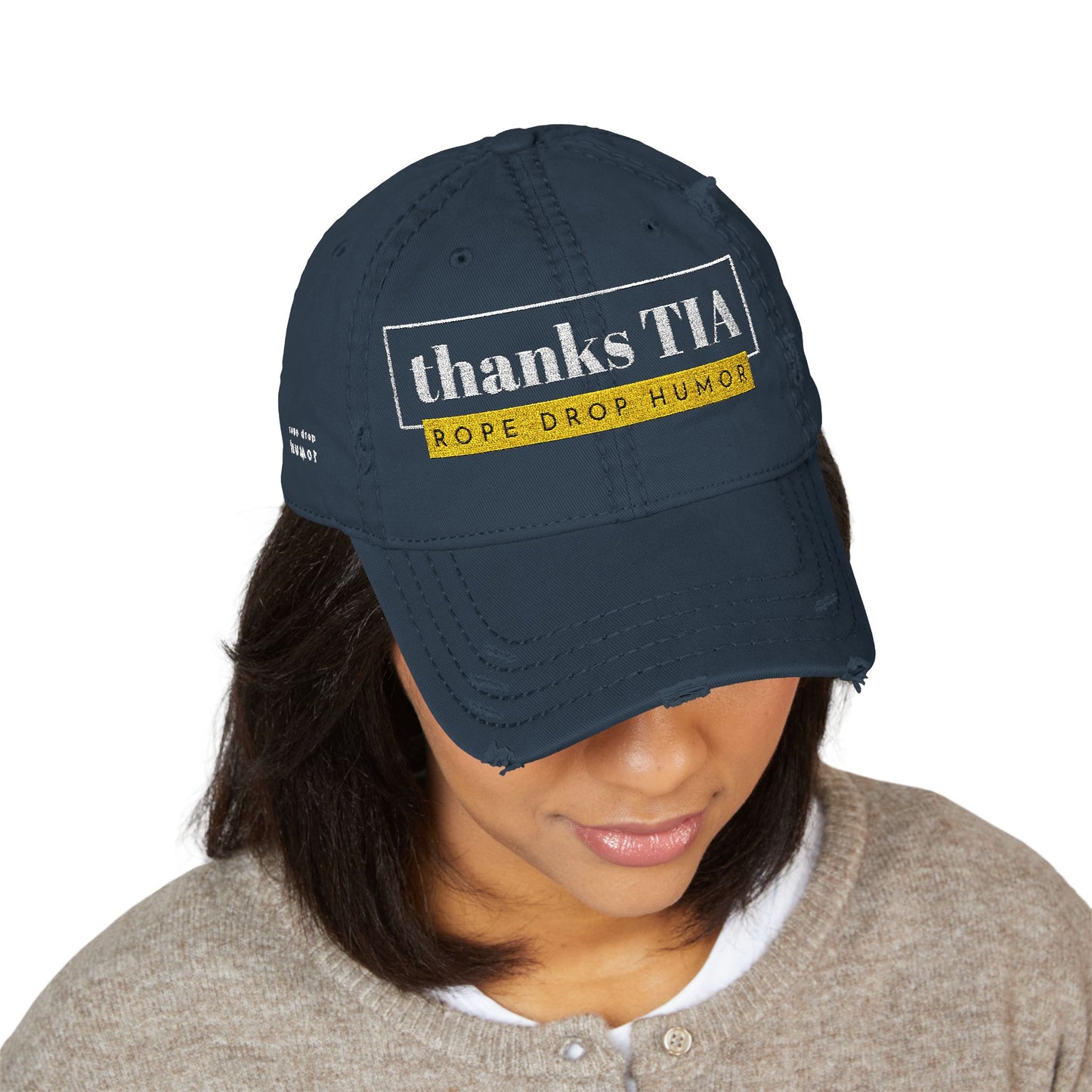 Thanks TIA Hat; Worn Navy