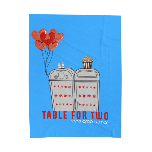 Velveteen Plush Blanket: Table For Two