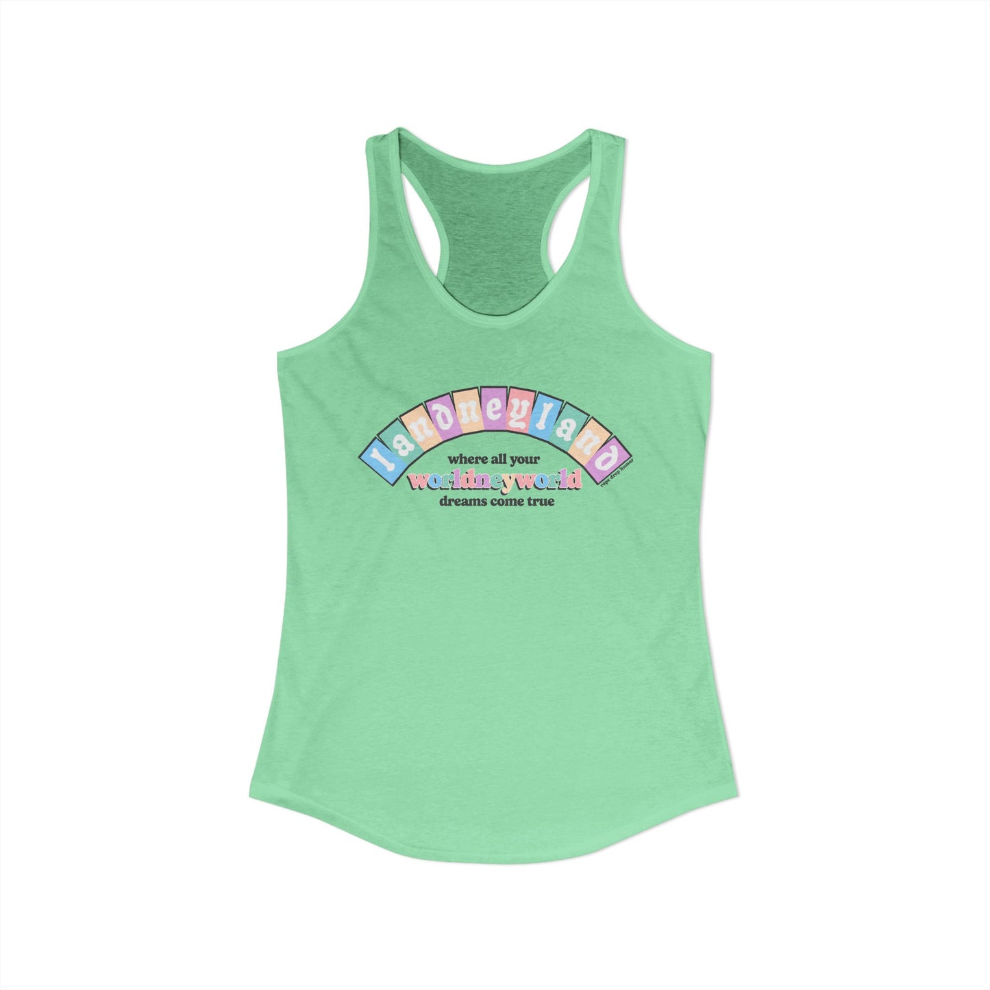 Landneyland Worldneyworld Racerback Tank (runs small)