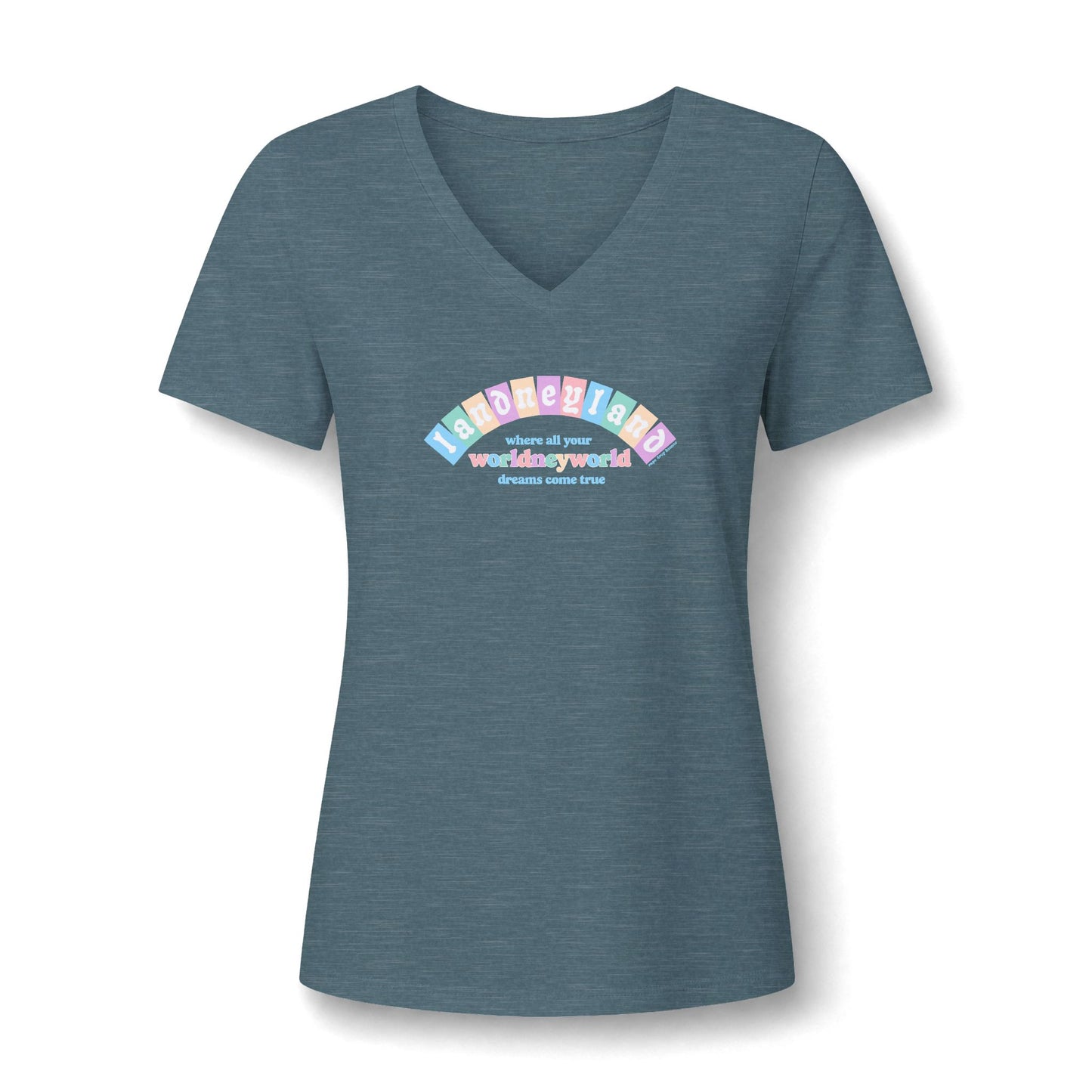 Landneyland Worldneyworld Women's Fit V-neck