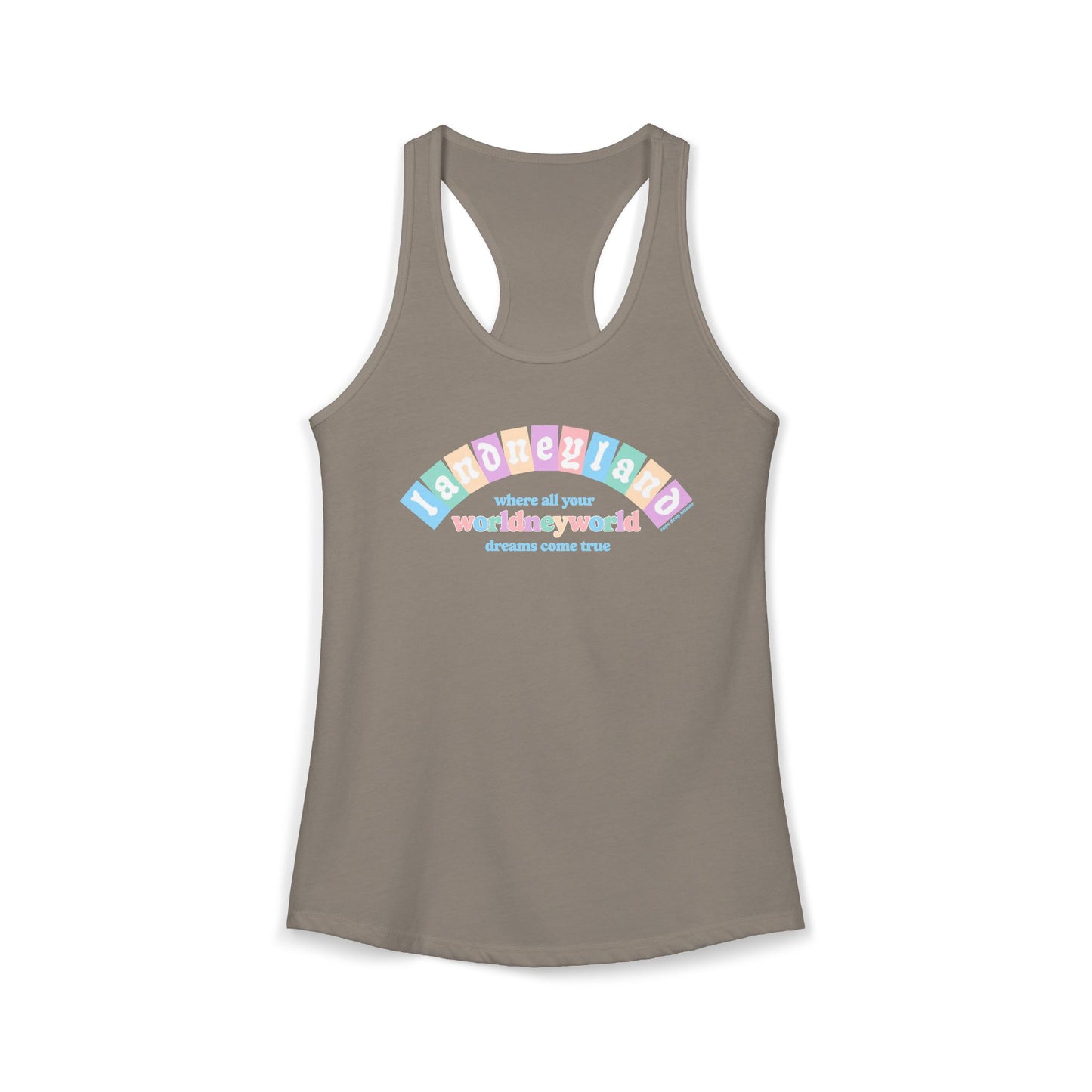 Landneyland Worldneyworld Racerback Tank (runs small)