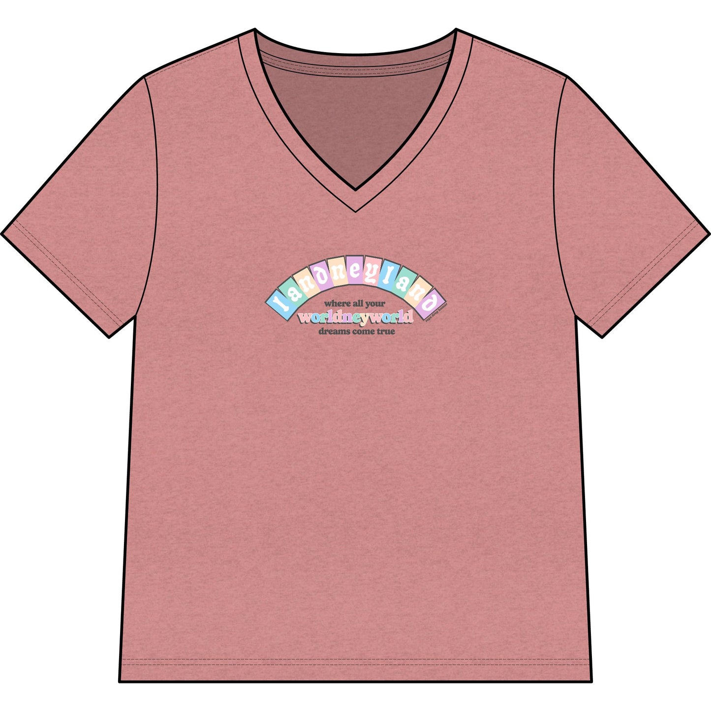 Landneyland Worldneyworld Women's Fit V-neck