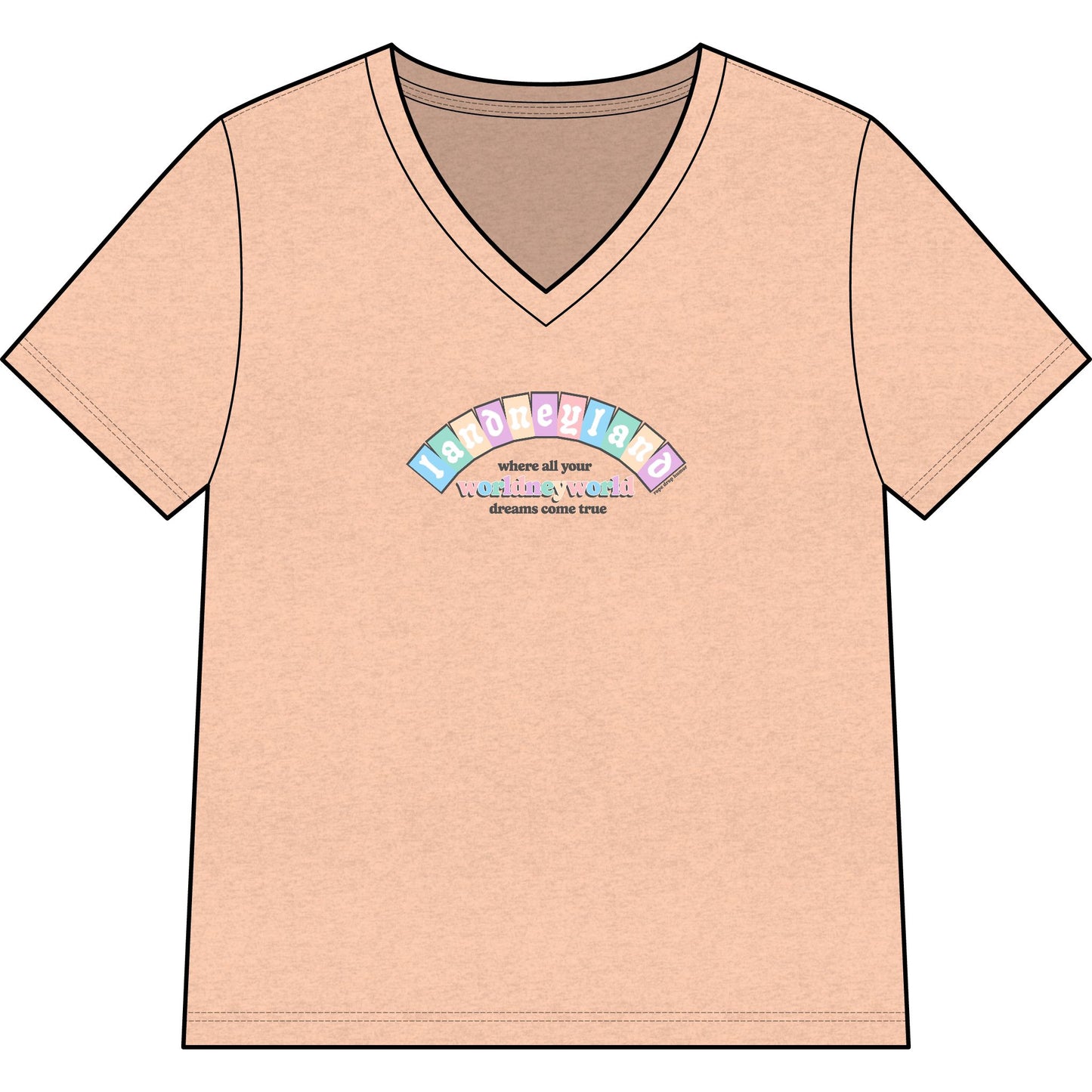 Landneyland Worldneyworld Women's Fit V-neck