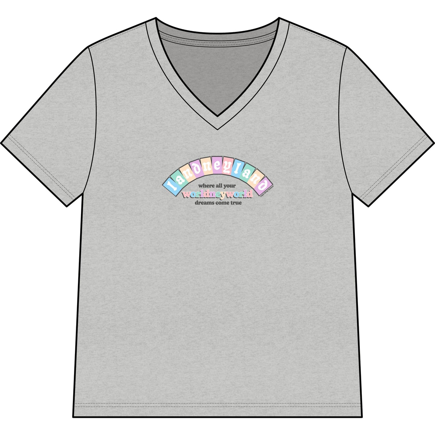 Landneyland Worldneyworld Women's Fit V-neck