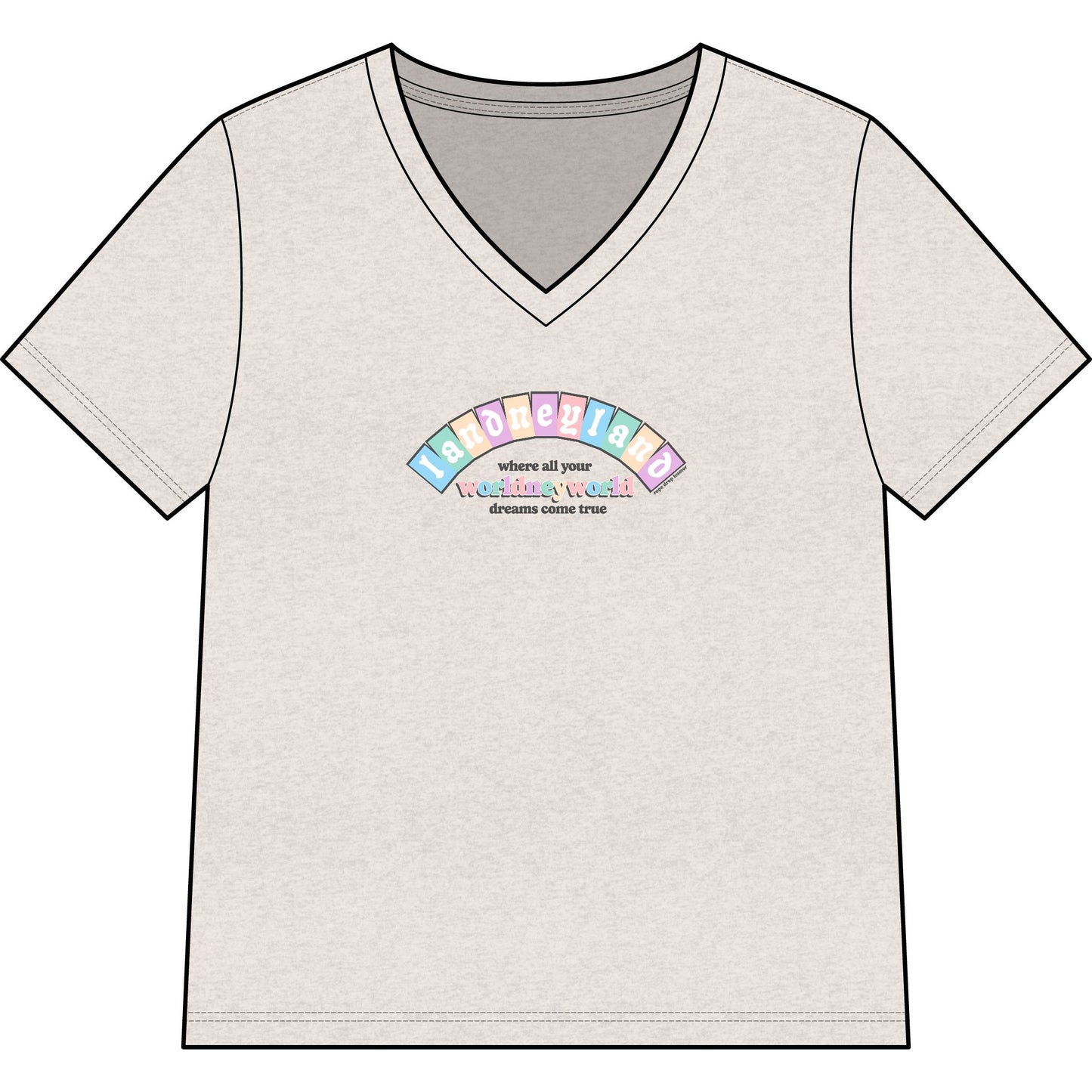 Landneyland Worldneyworld Women's Fit V-neck