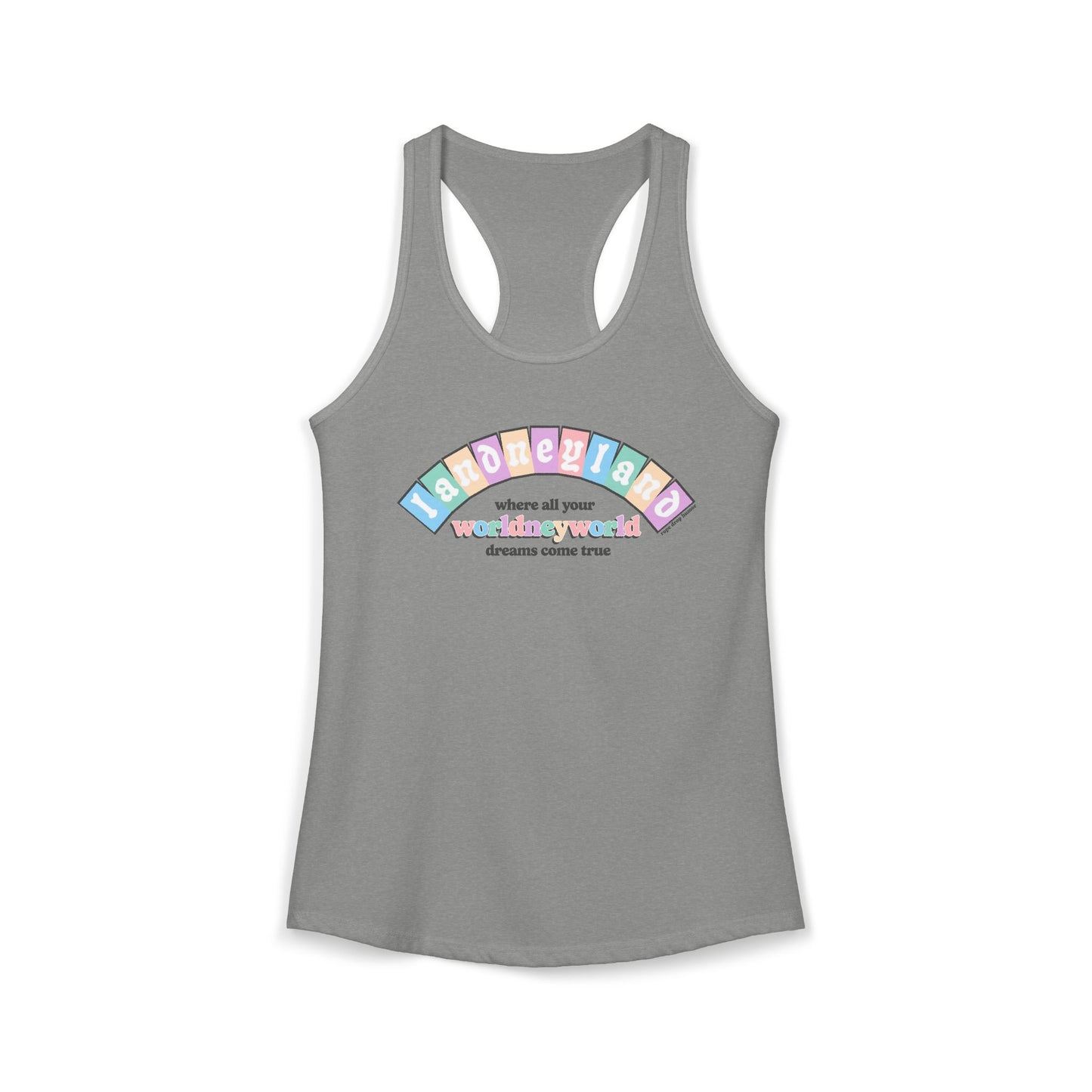 Landneyland Worldneyworld Racerback Tank (runs small)