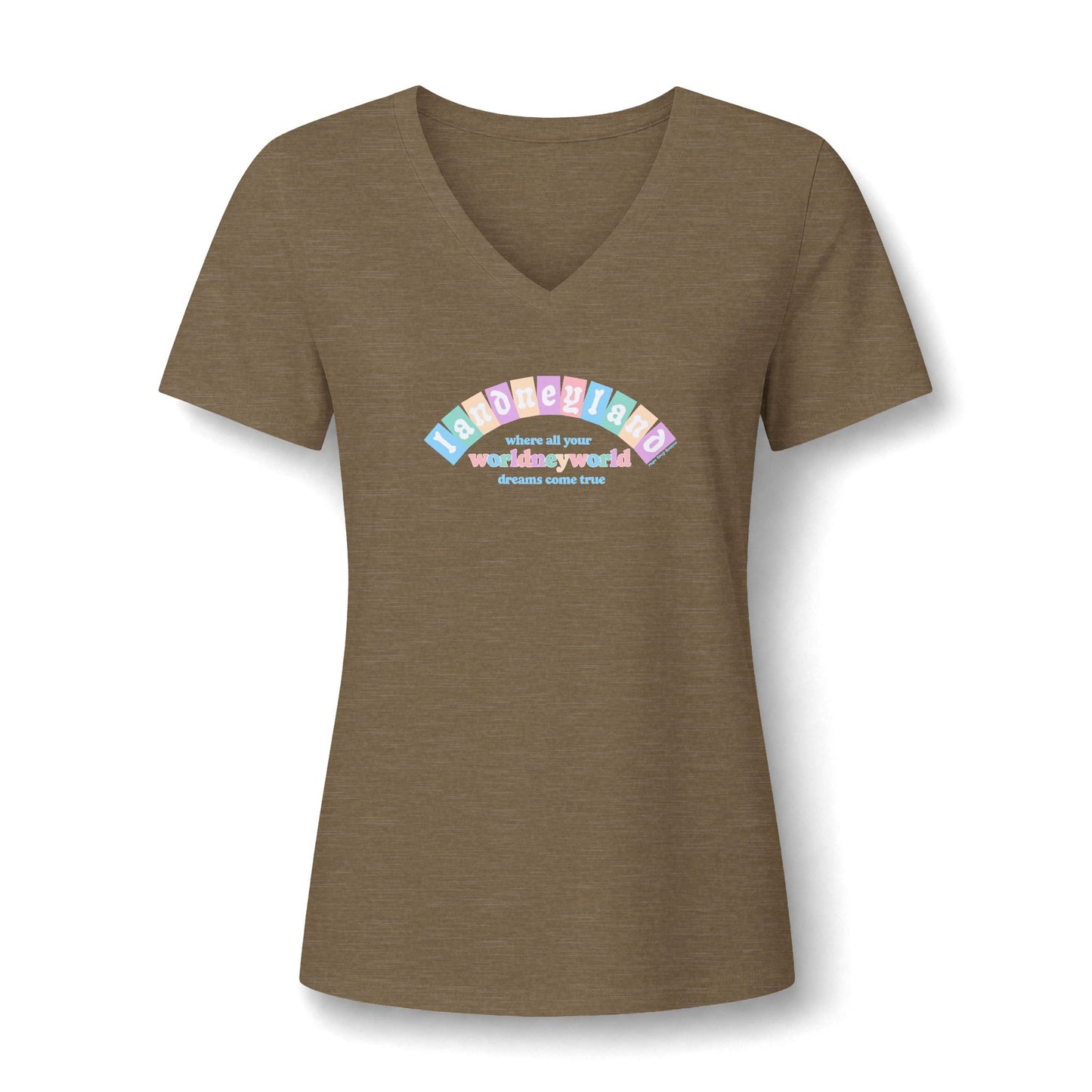 Landneyland Worldneyworld Women's Fit V-neck