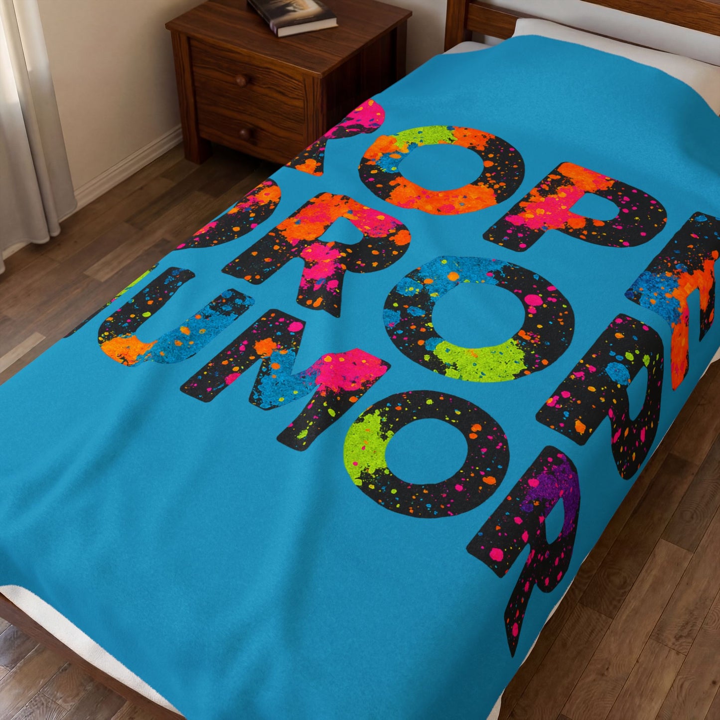 Velveteen Plush Blanket: ROPE DROP HUMOR