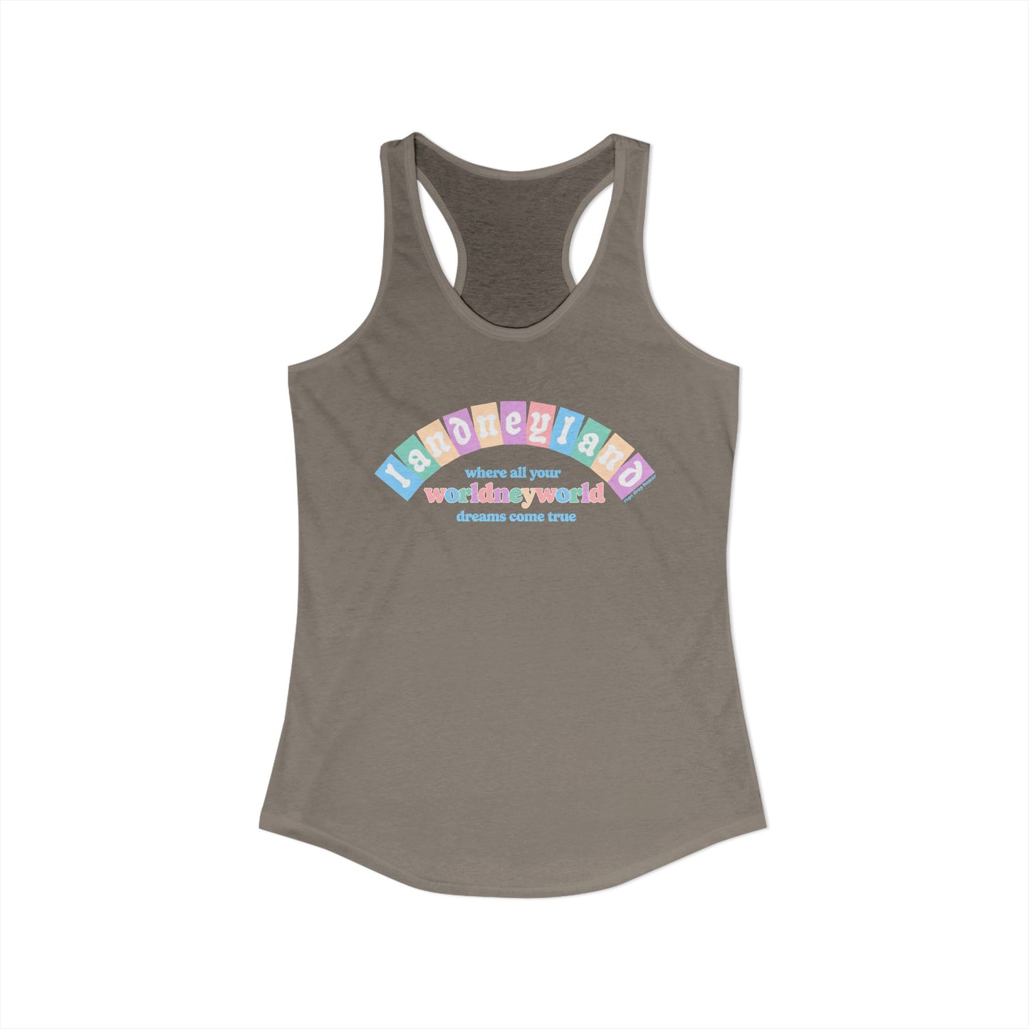 Landneyland Worldneyworld Racerback Tank (runs small)
