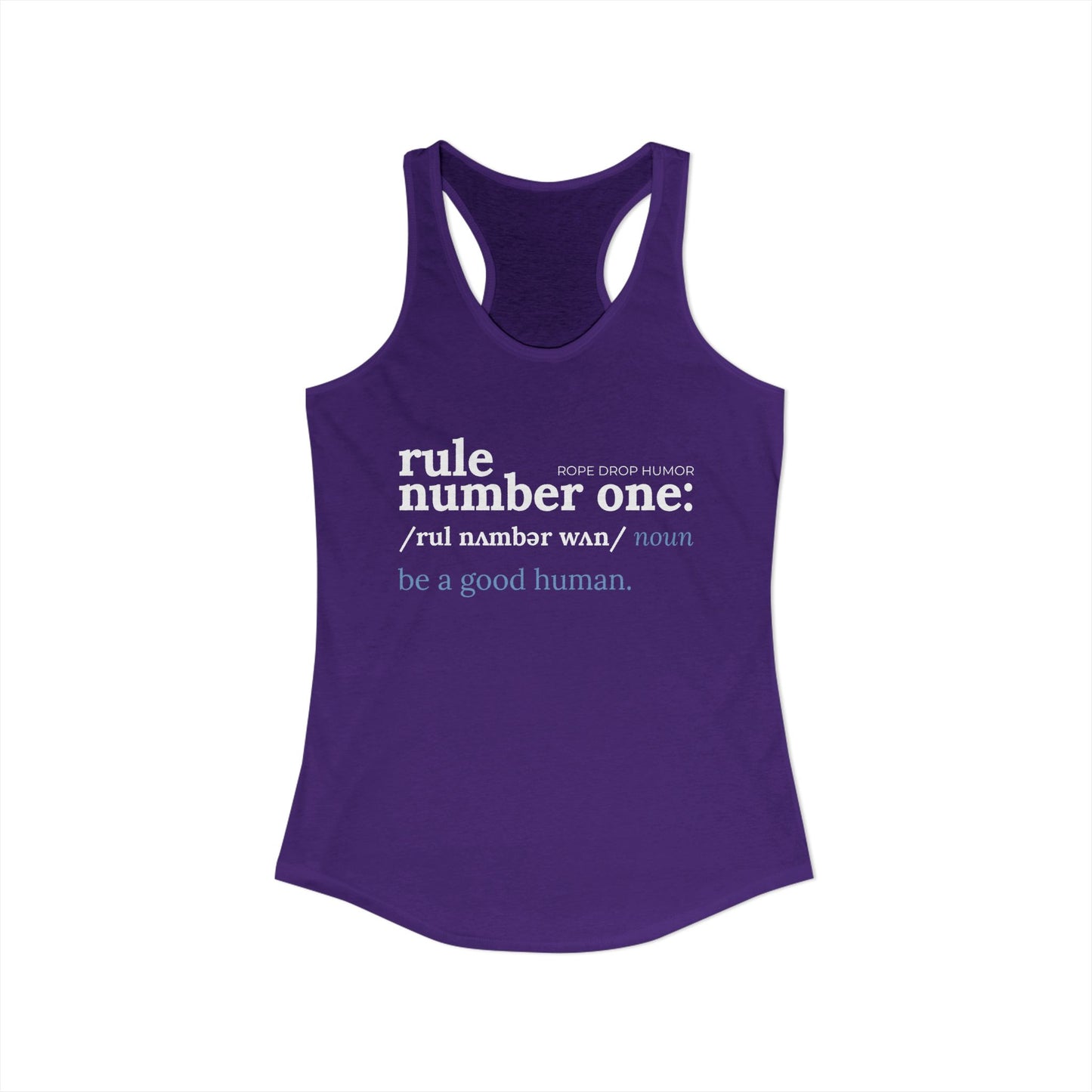 Be a Good Human Racerback Tank Top (Runs Small)