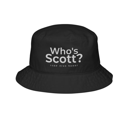 Who’s Scott? Bucket Hat; Navy & Black