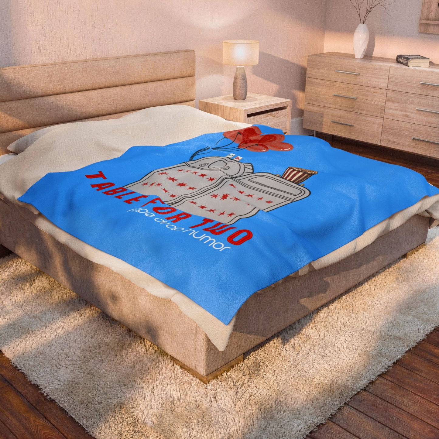 Velveteen Plush Blanket: Table For Two