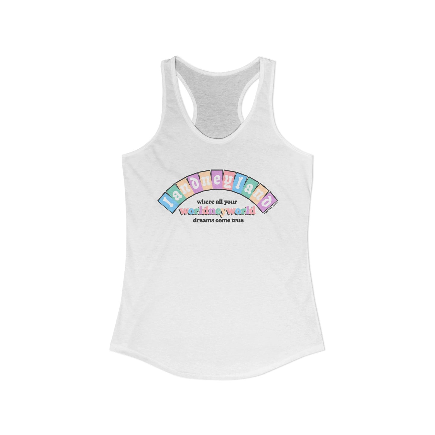 Landneyland Worldneyworld Racerback Tank (runs small)