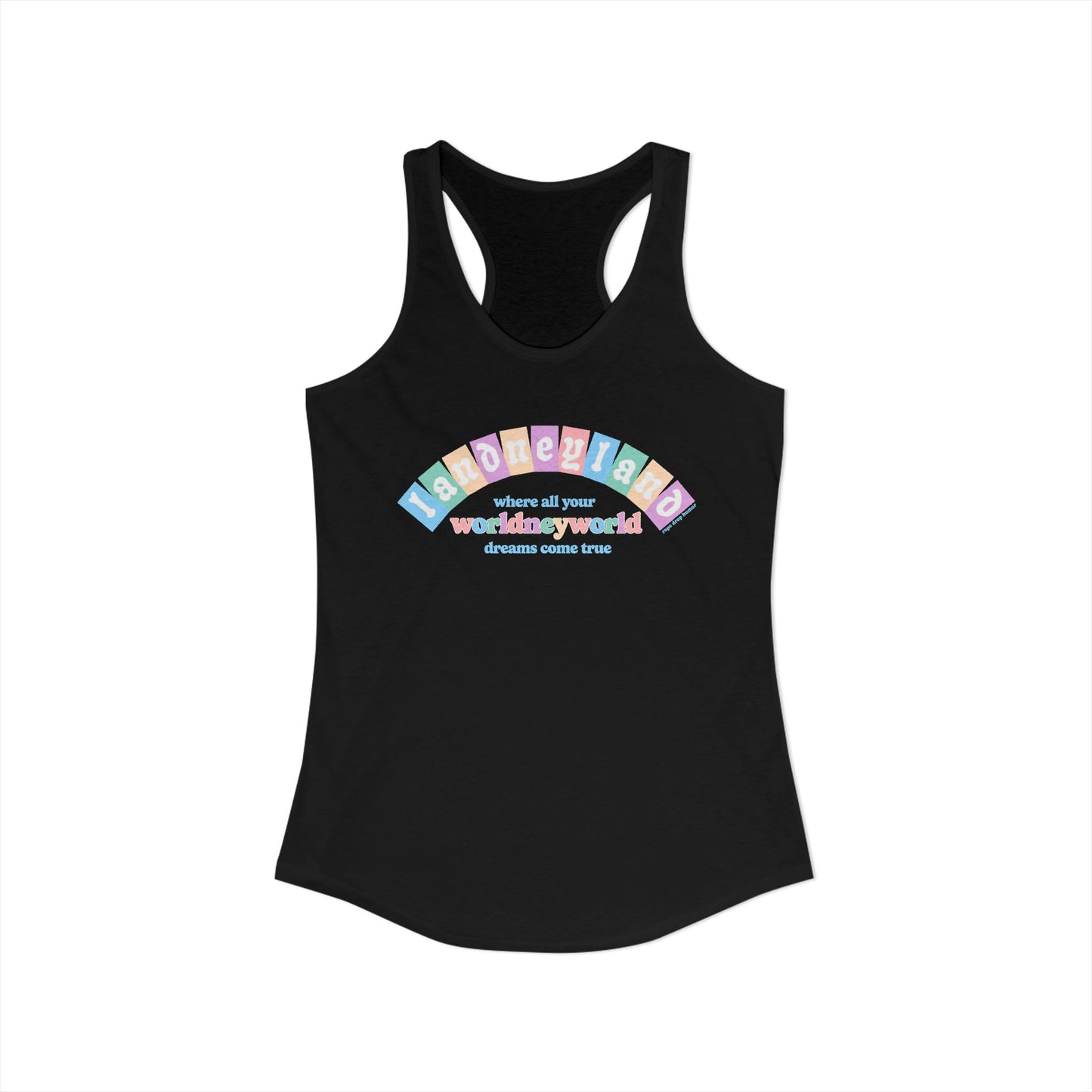 Landneyland Worldneyworld Racerback Tank (runs small)