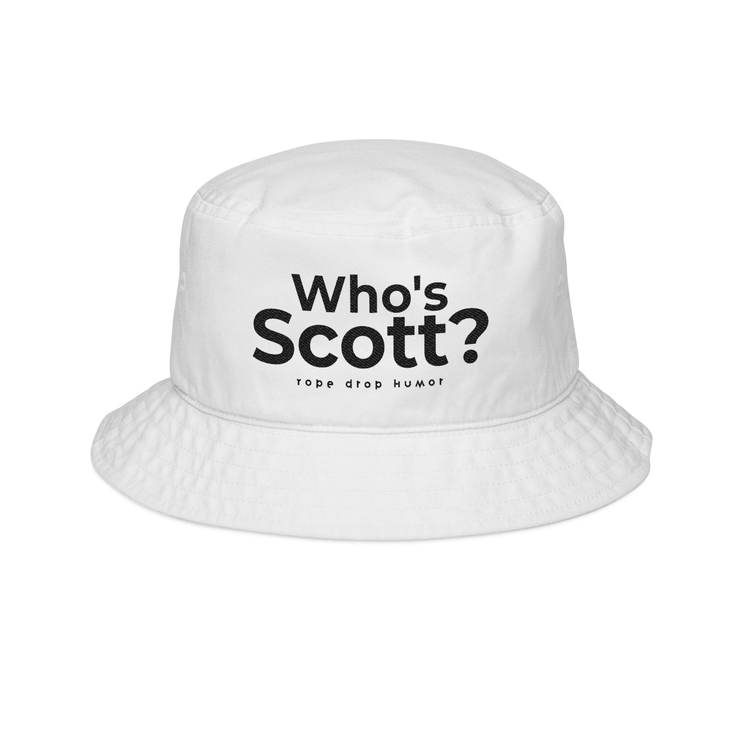 Who’s Scott? Bucket Hat; White
